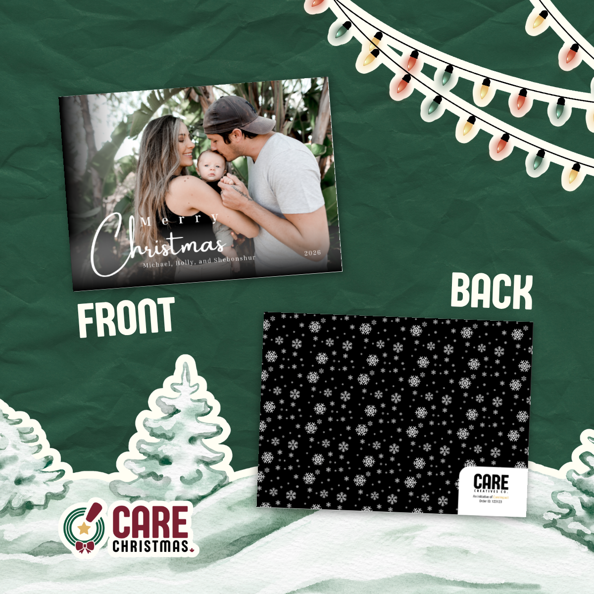 15 - Merry Christmas - White Text  (Horizontal)
