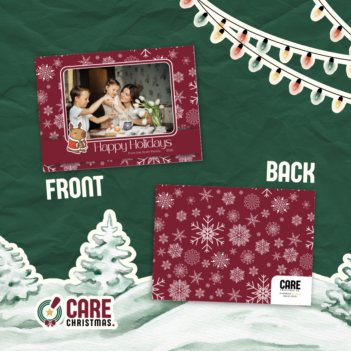 31 - Happy Holidays - Red Frame (Horizontal)