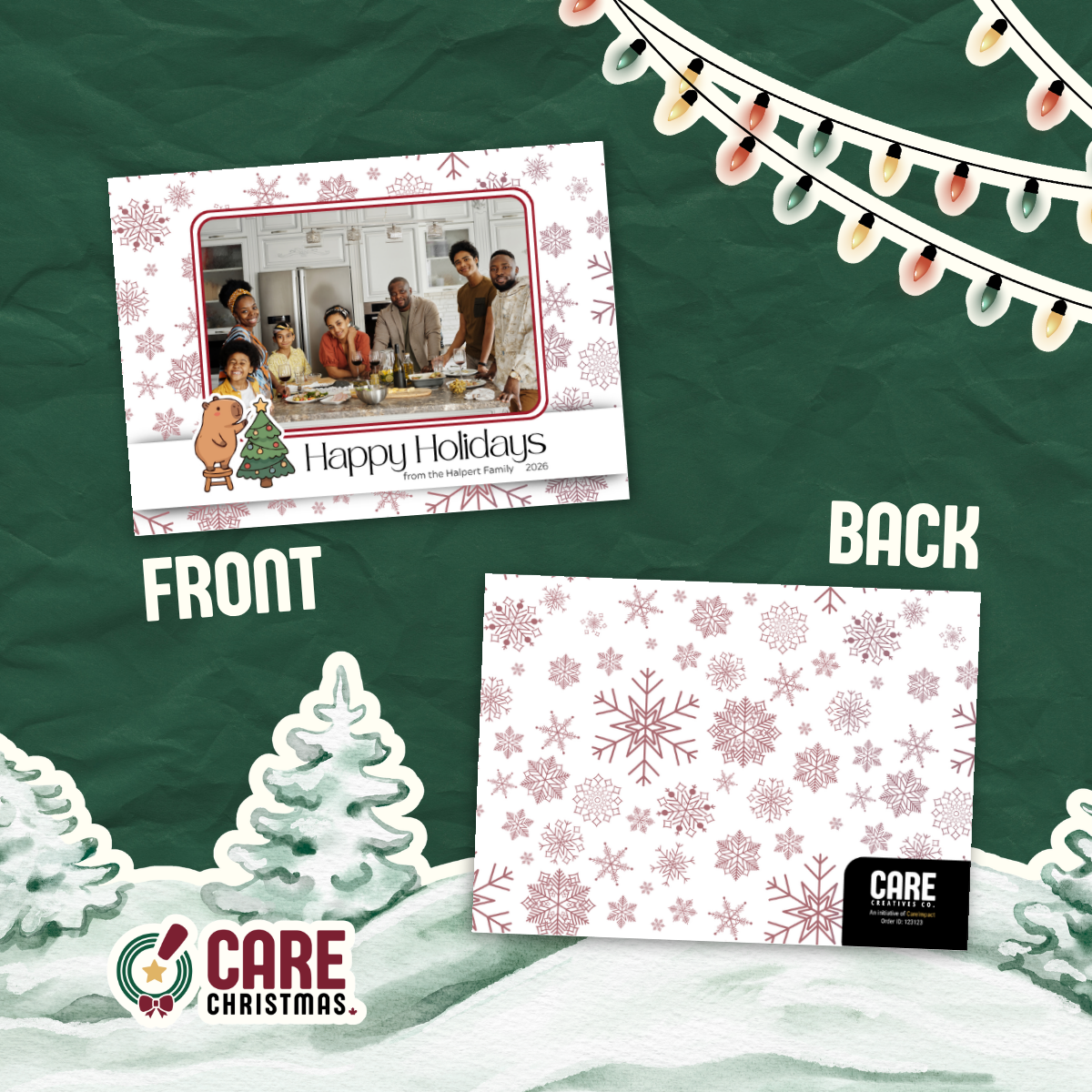 33 - Happy Holidays - White Frame (Horizontal)