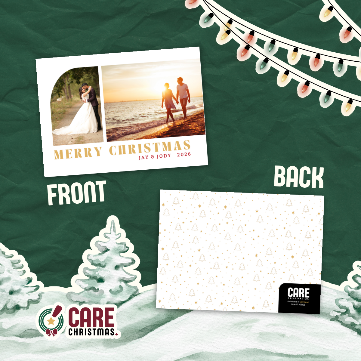 37 - Merry Christmas - Two Photo (Horizontal)